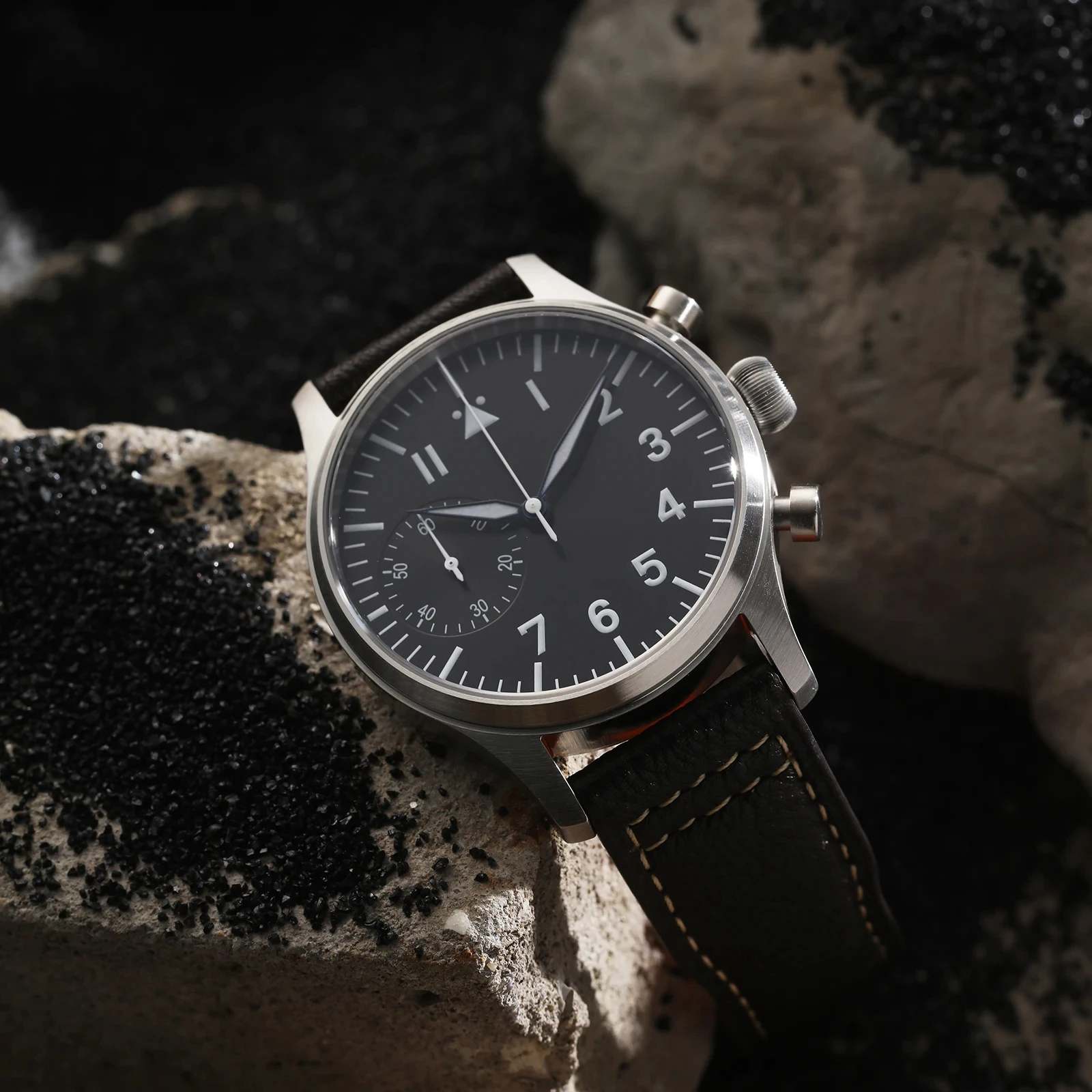 1948 Escapement Time】Quarzo 6 S21 Movimento Pilot Flieger Cronografo Orologio 40Mm Cassa Impermeabile 50M