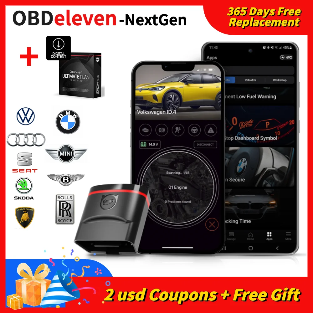 Originale Nextgen Obdelanche Supporta Sia Il Gruppo Bmw Che Audi, Seat, Shenza Lamborghini, Bentley Vehicles Ios E Android Supportati