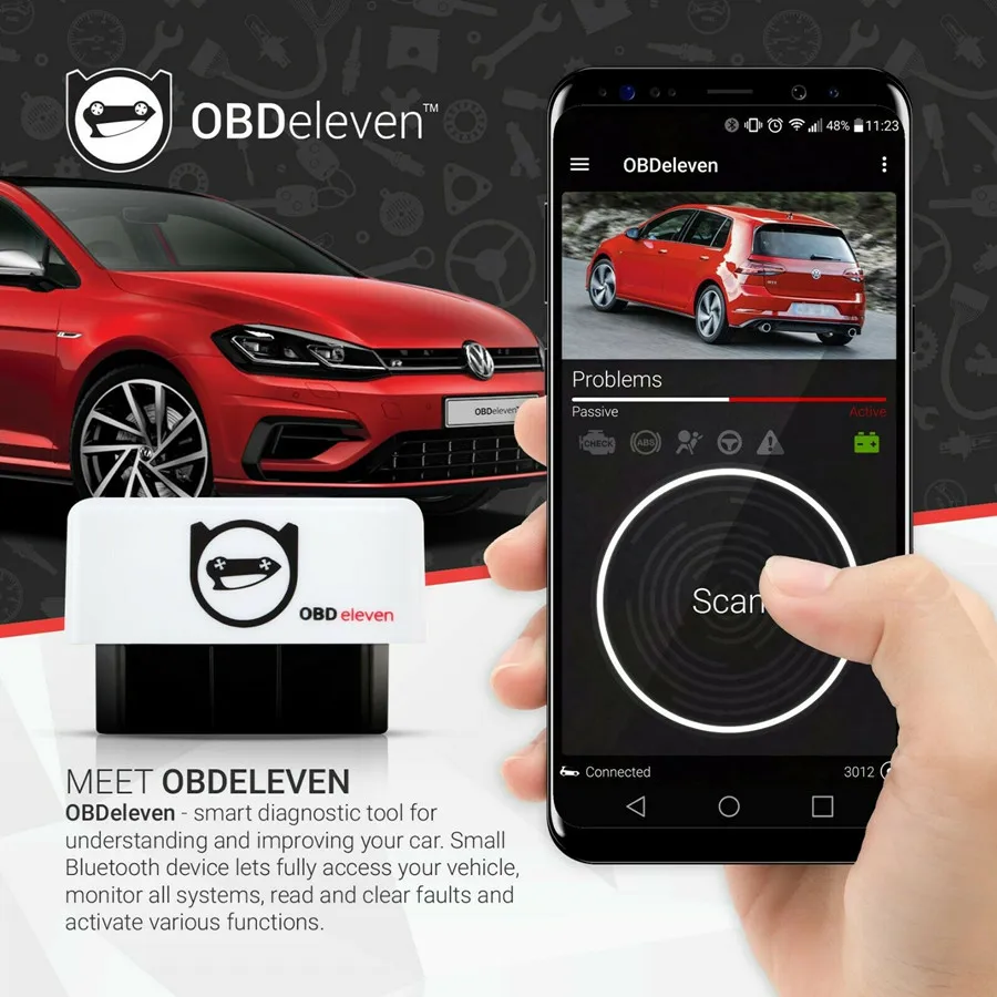 100% Strumento Diagnostico Multifunzione Obdelanche Pro Obd11 Ufficiale Per Android Volkswagen /Audi/ Seat/Koskoda/Lamborghini /Bentley