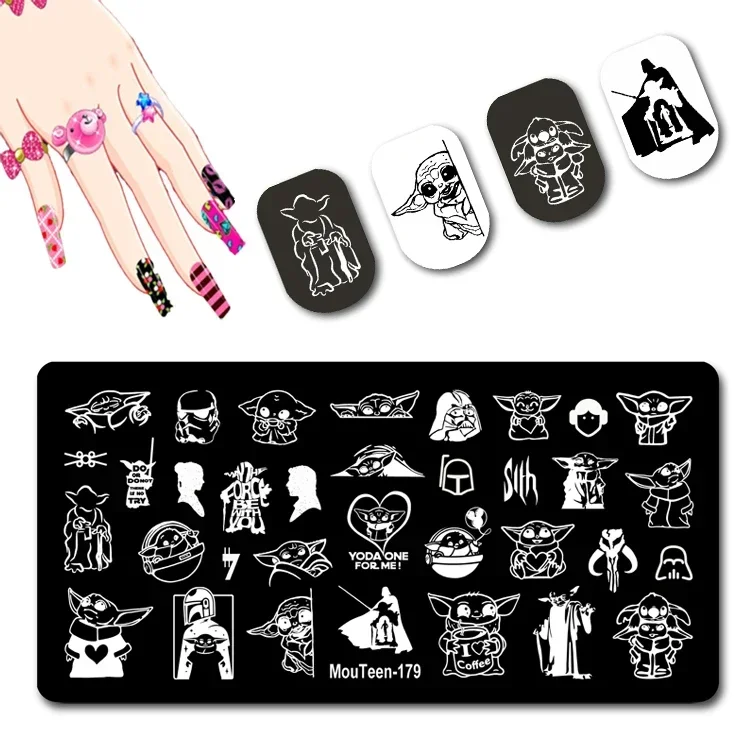 Disney Cartoon Alien Baby Nail Art Stamping Cartoon Cute Baby Nail Stamping Piatti Per Unghie #179