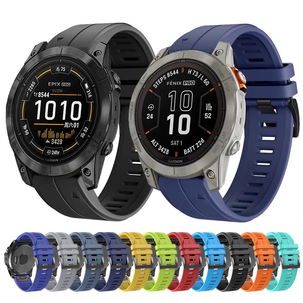 Cinturino Per Orologio In Silicone Quickfit 22Mm 26Mm Per Garmin Epix Pro 51 47Mm/Instinct 2/Forerunner 955 965/Fenix 6X 7X Pro Cinturini Per Braccial