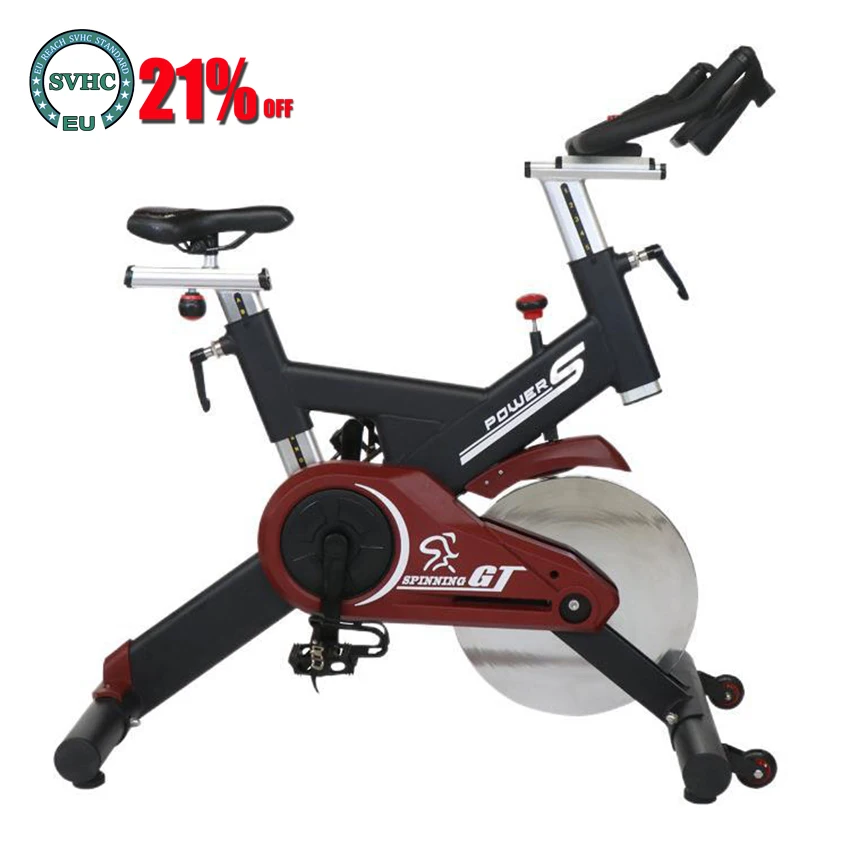 Bicicletta Da Spinning Regolabile Cyclette Magnetica Cycling Bike Indoor Fitness Bicycle Dynamic Bicycle Moving Wheel 260Kg Load
