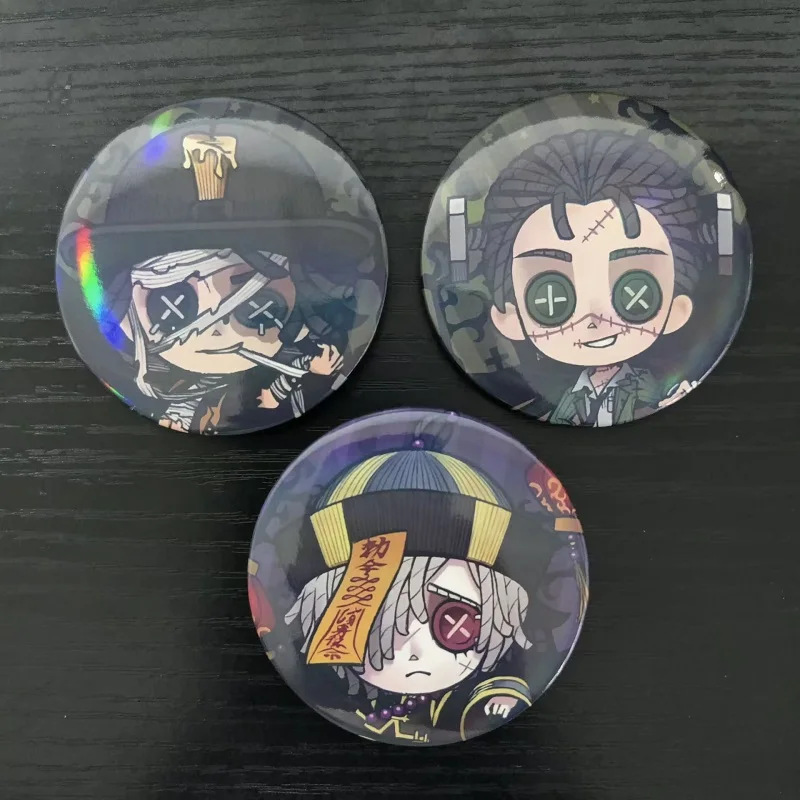 Identity V Anime Figures Aesop Carl Norton Capsule Alva Lorenz Cosplay Q Version Character Metal Badge Halloween Decor Pin Toy