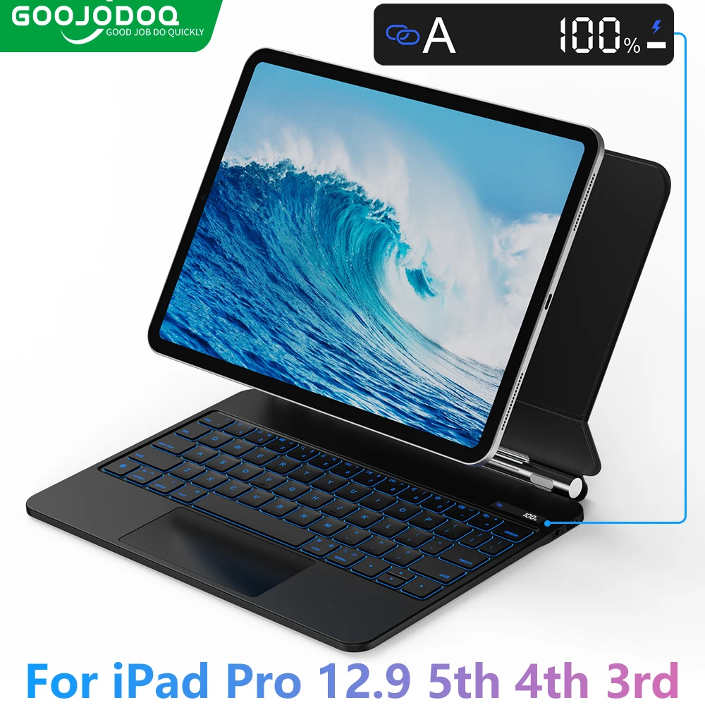 Tastiera Magica Per Ipad Pro 12.9 5Th 4Th 3Rd Display Lcd Custodia Per Tastiera Galleggiante Magnetica Per Ipad Pro 12.9 Multi-Touch Gk04