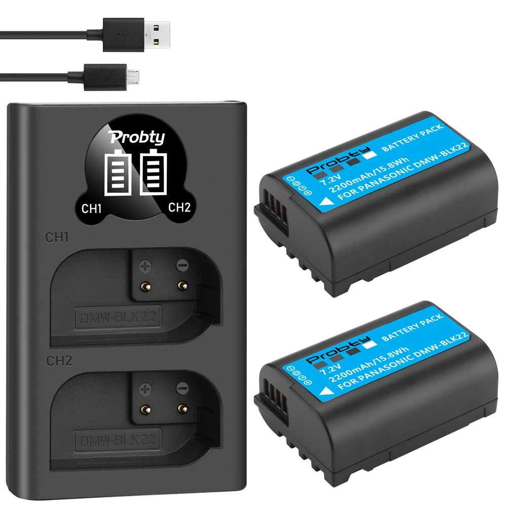 Per Panasonic Dmw-Blk22 Dmwblk22 Blk22 Batteria Per Panasonic Lumix Dc-S5 Dc-S5K