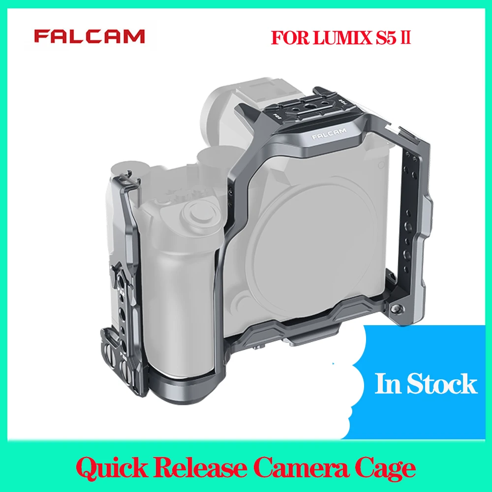 Falcam F22 & F38 & F50 Gabbia Per Fotocamera A Sgancio Rapido Per Lumix S5 Ii Telaio Di Protezione Anticaduta All-Inclusive 3401 Per Accessori Lumix S