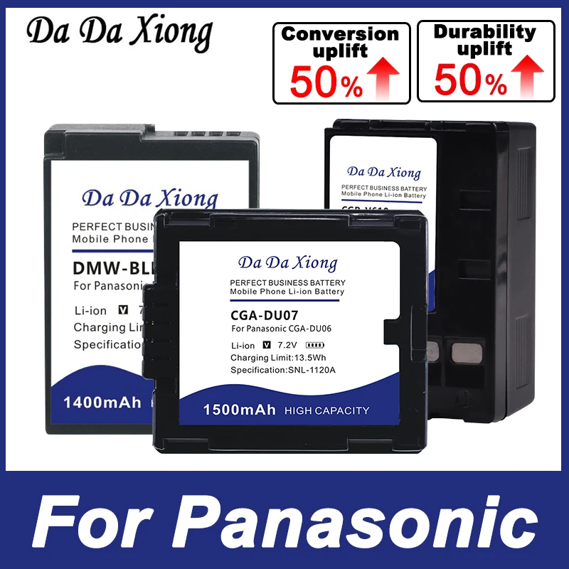 Dmw-Bld10 Cgr-V610 Batteria Per Panasonic Lumix Dmc Dc-Gh5 Fz3 Dmc-Lc5 Vw-Vbd070 Fz30 Nv-Rx14 Fz2 Cga-D54 Dc-S5 Bld10E Ag-Ac8Pj