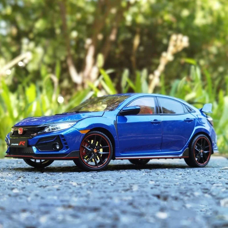 Diecast 1:18 Scale 2020 Honda Civic Type R Fk8 Alloy Classic Japanese Sports Car Model Car Model Display Regalo Giocattolo Da Collezione