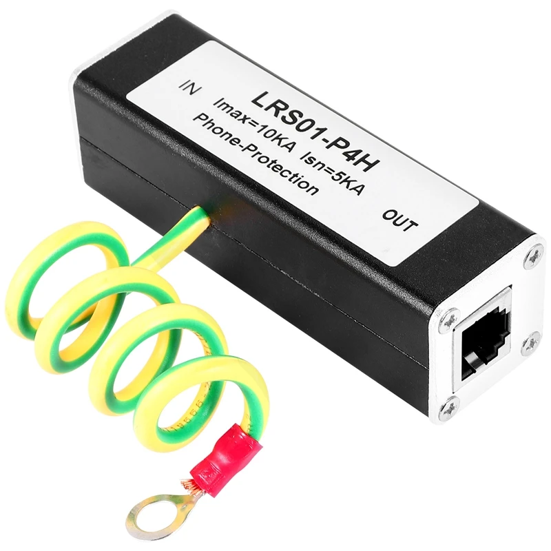 Telefono Fax Surge Protector Thunder Arrestor Rj11 Kl01-P4H Nero Rj11 Adsl