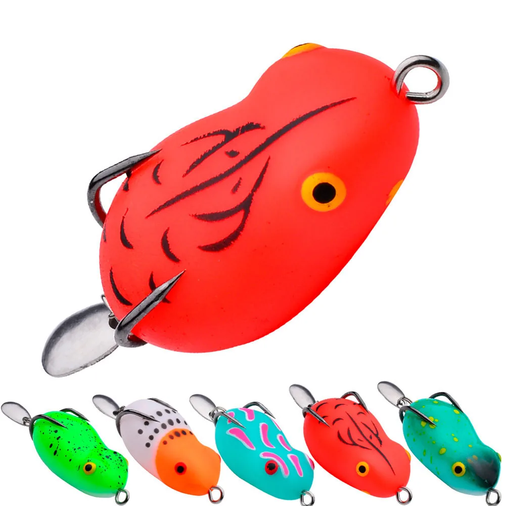 Colorato Mini Thunder Frog Hook Frog Baits Esche Da Pesca Topwater Floating Lure Superficie Liscia Mini Size Con Confezione