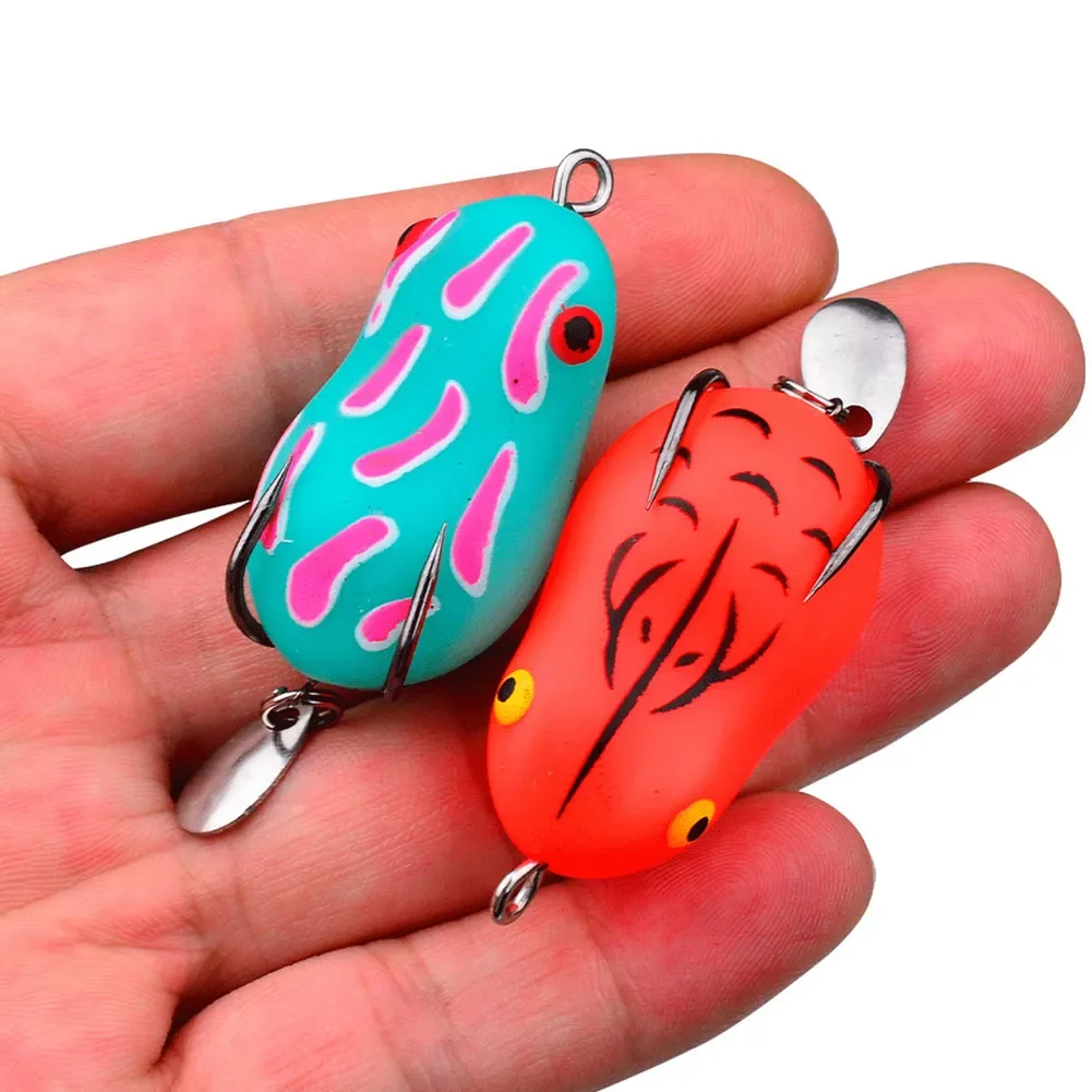 Colorato Mini Thunder Frog Hook Frog Baits Esche Da Pesca Topwater Floating Lure Superficie Liscia Mini Size Con Confezione