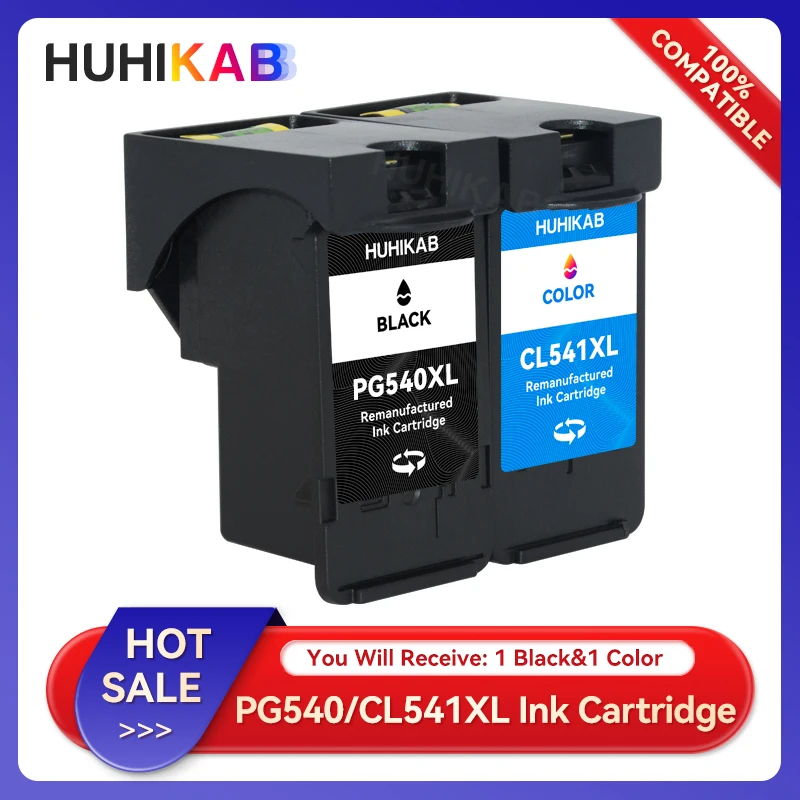 Huhikab Compatible Ink Cartridge For Canon Pg-540 Cl-541 Pg 540 Xl Cl 541 Xl For Pixma Mx375 Mx395 Mg3150 Mg3250 Mg3550 Mg4250