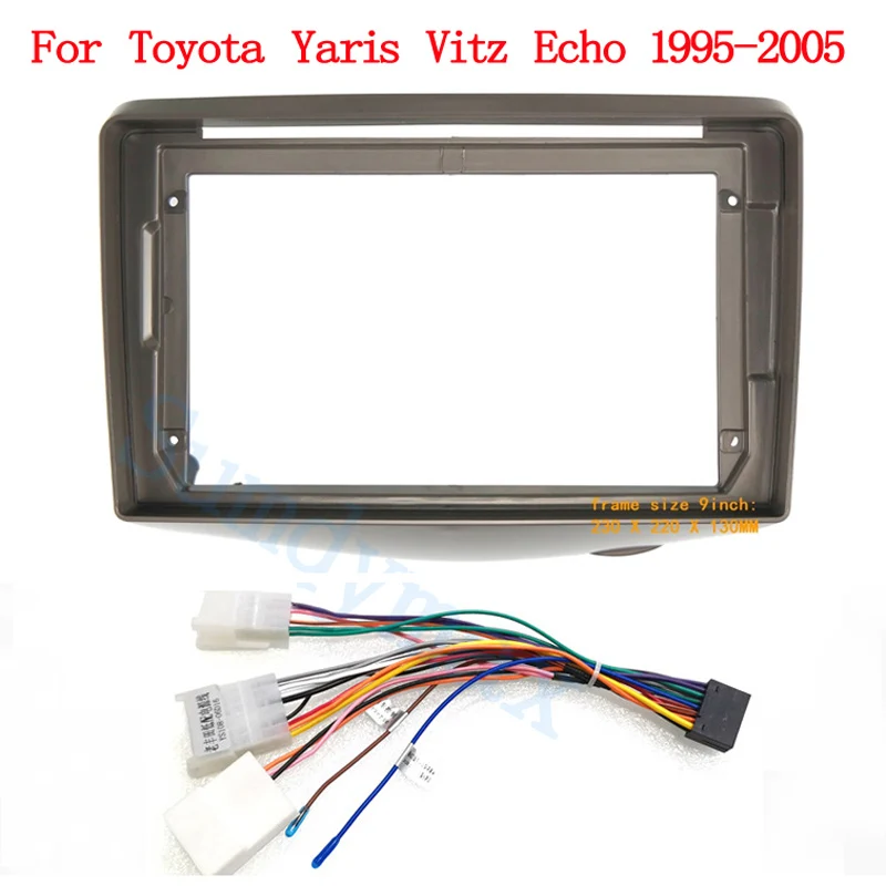 9 "2 Din Android Car Radio Frame Kit Per Toyota Yaris Vitz Echo 1995-2005 Auto Stereo Head Unit Dash Panel Montaggio Fascia