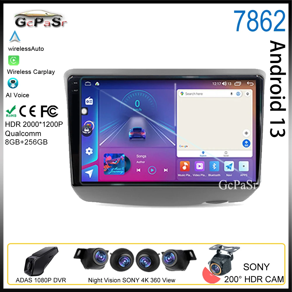 7862 Android Per Toyota Vitz Xp10 Yaris Platz Echo 1999 - 2005 Autoradio Multimedia Screen Carplay Video Player Dash Head Unit