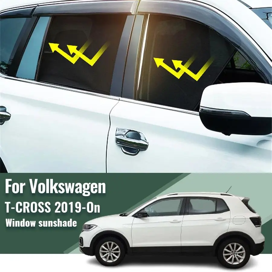 Per Volkswagen Vw T-Cross 2019-2023 2024 Tcross Magnetic Car Window Tende Solar Sunshield Shadow Mesh Shading Protezione Solare