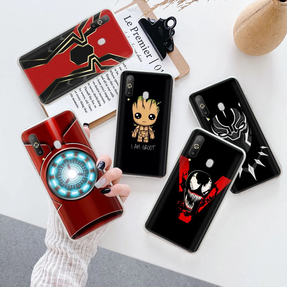 Marvel Custodia Morbida Trasparente Per Motorola Moto E4 Hyper G40 Fusion One Macro Plus Lg V60 G8X K9 Velvet Stylo 6 V40 V50 V50 K30