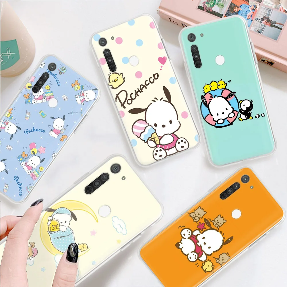 Custodia Morbida Trasparente Pochacco Per Motorola Moto E4 Hyper G40 Fusion One Macro Plus Lg V60 G8X K9 Velvet Stylo 6 V40 V50 V50 K30
