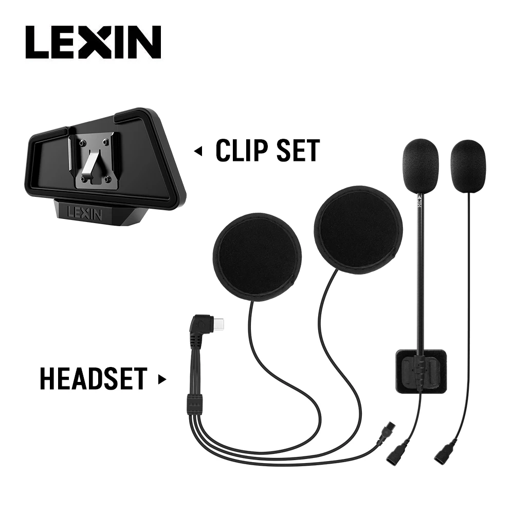 Marca Lexin Moto Interfono Auricolare E Clip Di Metallo Accessori Per Lx-B4Fm Pro Bluetooth Casco Interfono Auricolare Plug