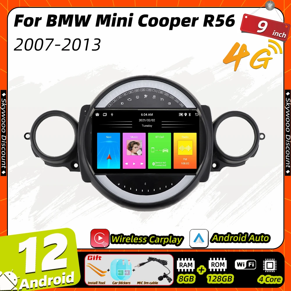 Android Car Stereo 2 Din Radio Per Bmw Mini Cooper R56 2007-2013 Navigazione Gps Car Multimedia Player Autoradio Audio Head Unit