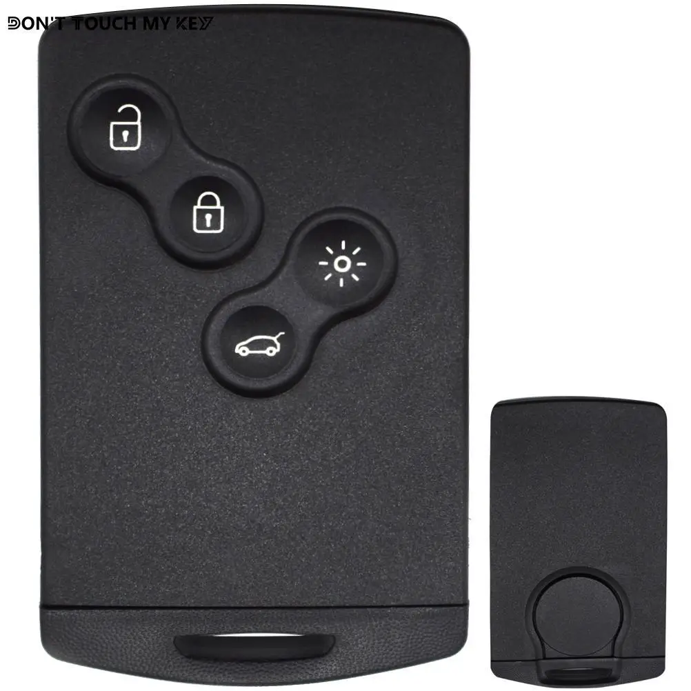 Smart Card Remote Car Key Fob Shell Per Renault Clio Laguna Koleos Logan Megane 2 3 Scenic Duster Original Insert Blade 4 Button