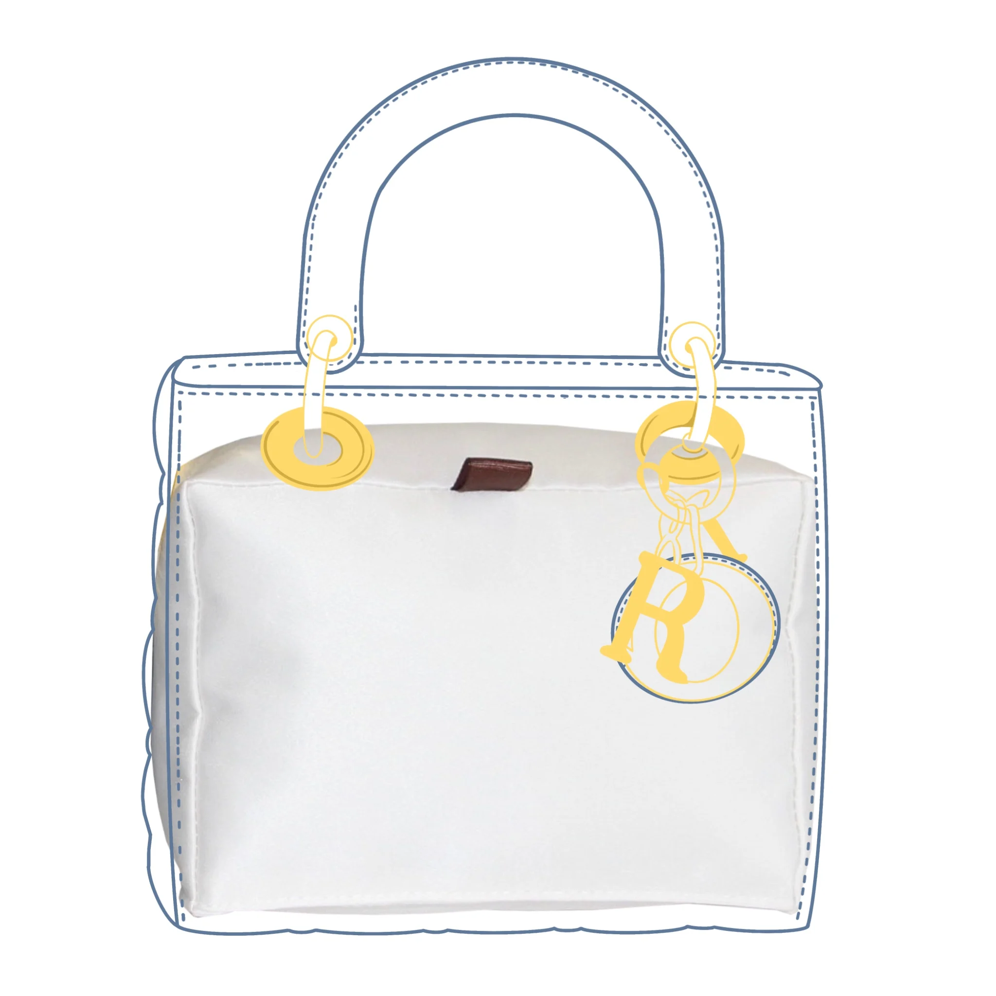 Adatto Per Lady Dior Luxury Handbag Shaper Pillow Cuscino Portaoggetti In Seta Mista Per Borse A Tracolla