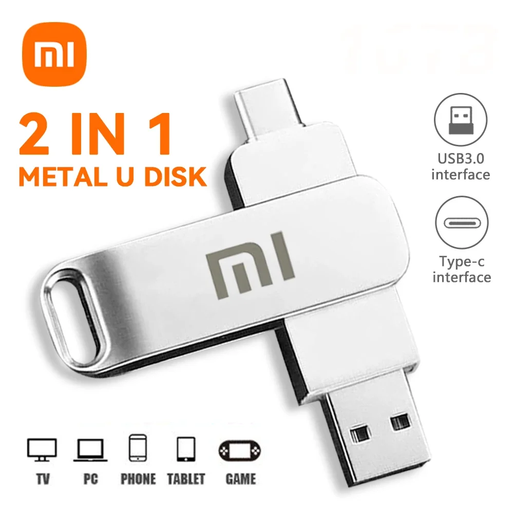 Xiaomi 2T 1T U Disco Cellulare Pendrive 16Tb Ad Alta Velocità Usb3.0 Flash Drive Type-C Computer Doppia Interfaccia Memoria Flash In Metallo