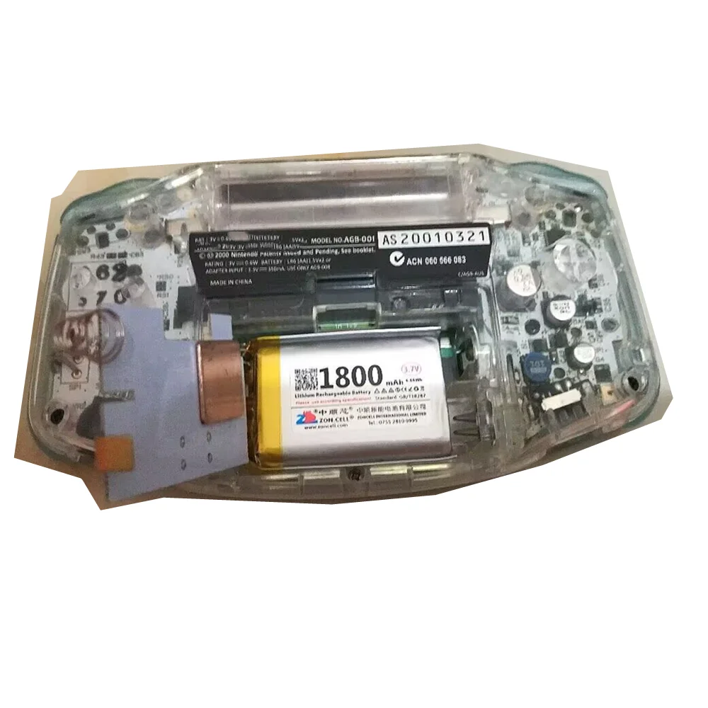 Batteria Ricaricabile 1800Mah Per Gba/Nintendo Game Boy Advance Polymer Lithium Battery Supporta L'Imballaggio Originale