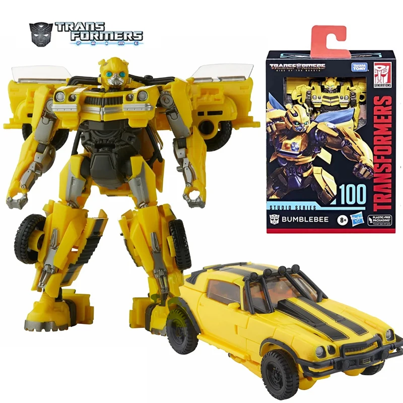 Trasformatori Da 15Cm Original Studio Series Ss100 Deluxe Bumblebee Tf7 Rise Of The Animals Action Figure Toy Gift Collection