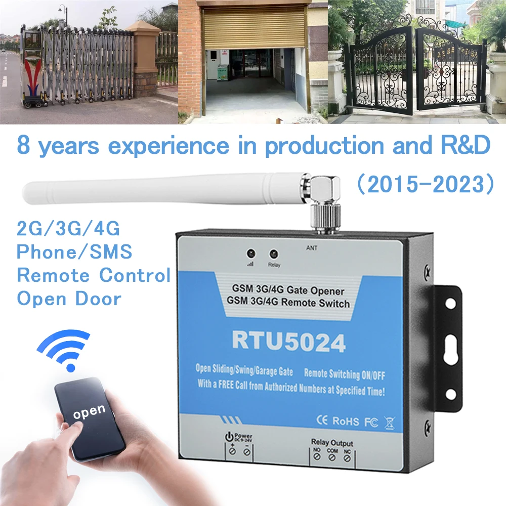 Rtu 5024 Gsm Muslimate Door Opener Wireless Remote Door Opener Relè Switch Sistema Di Sicurezza Domestica Per Porte Automatiche