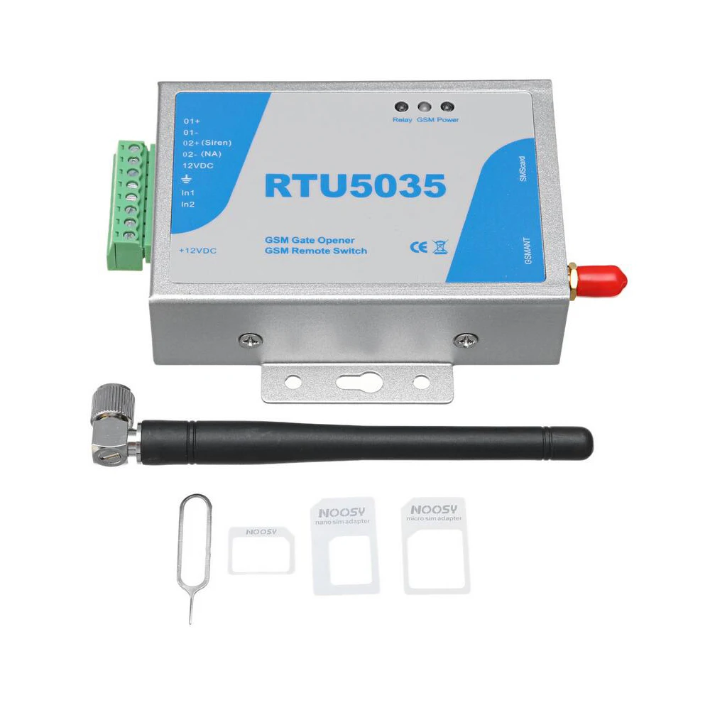 Rtu5024 Rtu5035 2G 3G Gsm Gate Opener Relay Switch Call Remote Controller Phone Shaking Control Door Opener For Parking Systems