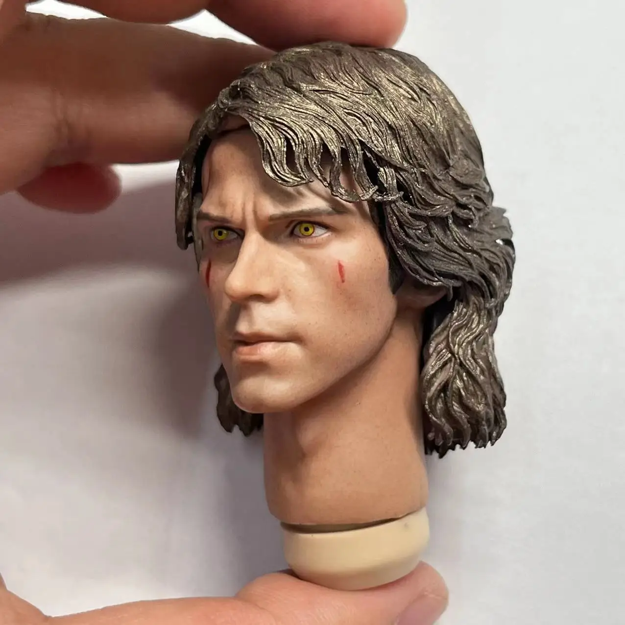 1/6 Scala Anakin Skywalker Head Sculpt Star Maschio Head Sculpt Per 12 "Hot Toys Figure Moveactor