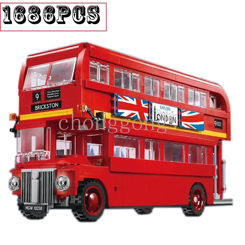 Nuovo Bus Busforlondon Double Decker Progettato Da London Fit 10258 Model Building Blocks Giocattolo Per Bambini Regali Di Natale Per Le Vacanze