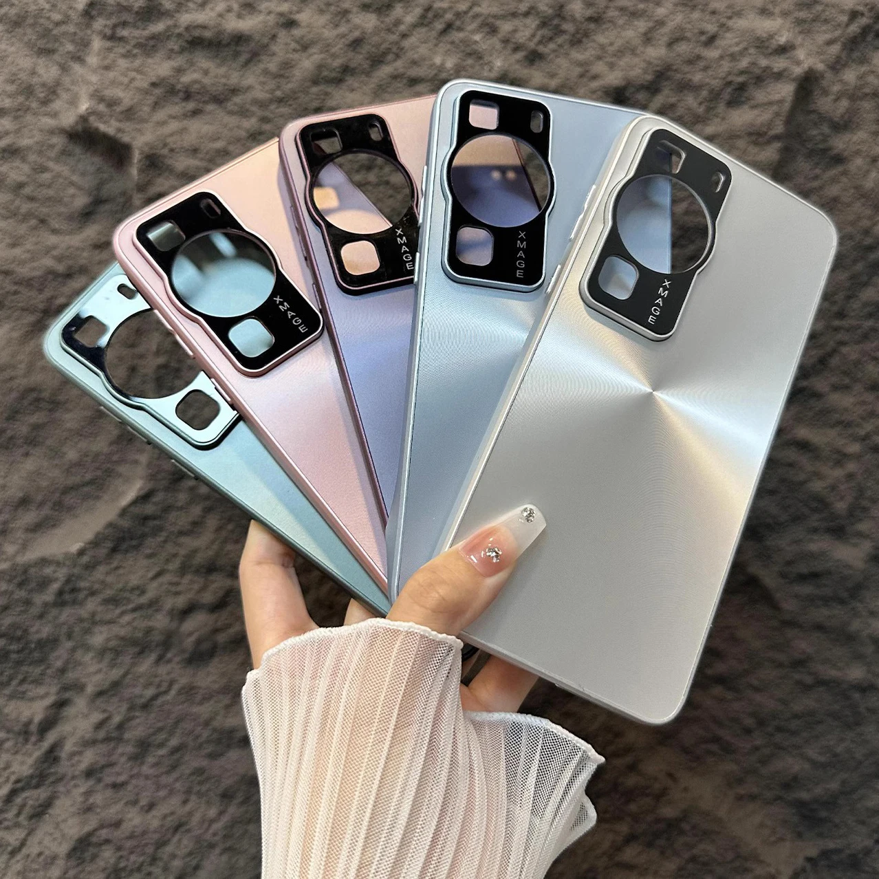 Per Huawei P60 P50 P40 P30 Pro Custodia Rigida Opaca Moda Aurora Laser Cover Posteriore Protettiva Per Huawei P60Pro Phone Shell