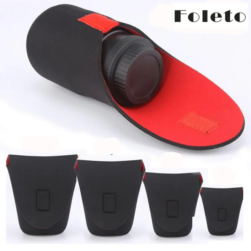 Neoprene Impermeabile Morbido Camera Lens Video Cassa Del Sacchetto Del Sacchetto Pieno Taglia S M L Xl Xxl Per Canon Nikon Sony Rosso Nero All'Ingros