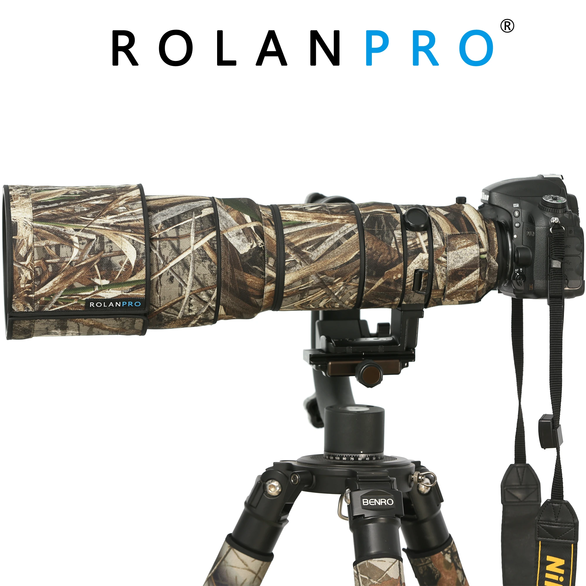 Copriobiettivo Rolanpro Per Nikkor Nikon Af-S Vr 200-400Mm F/4G Ed Vr Cappotto Mimetico Copertura Antipioggia Custodia Per Pistole