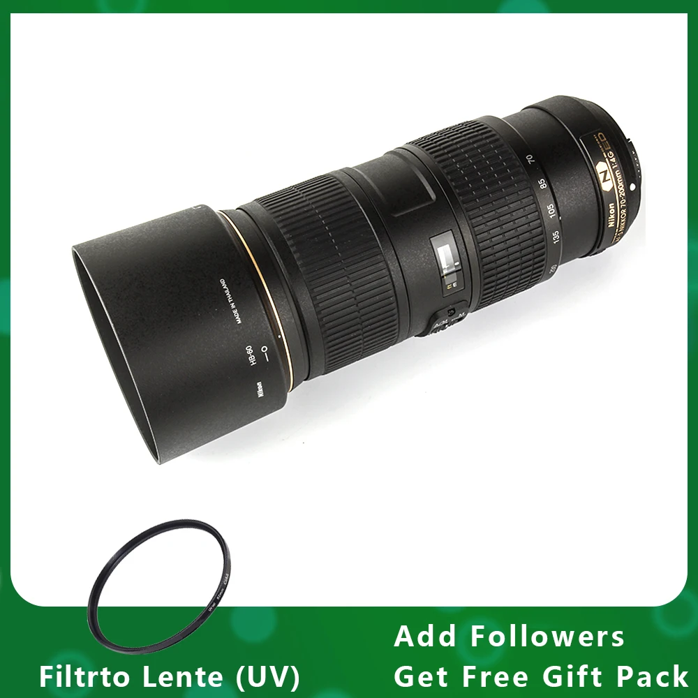 Obiettivo Nikon Af-S Nikkor 70-200Mm F/4G Ed Vr Per Fotocamera Nikon Slr