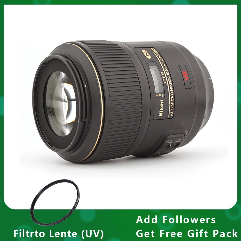 Obiettivo Nikon Af-S Vr Micro 105Mm F/2.8G If-Ed Per Fotocamera Nikon Slr
