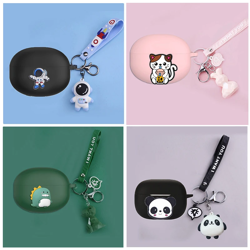 Per Anker Soundcore Life Dot 3I Custodia Cartoon Astronauti/Pandas/Cat Animal Auricolari In Silicone Cover Custodia Carina