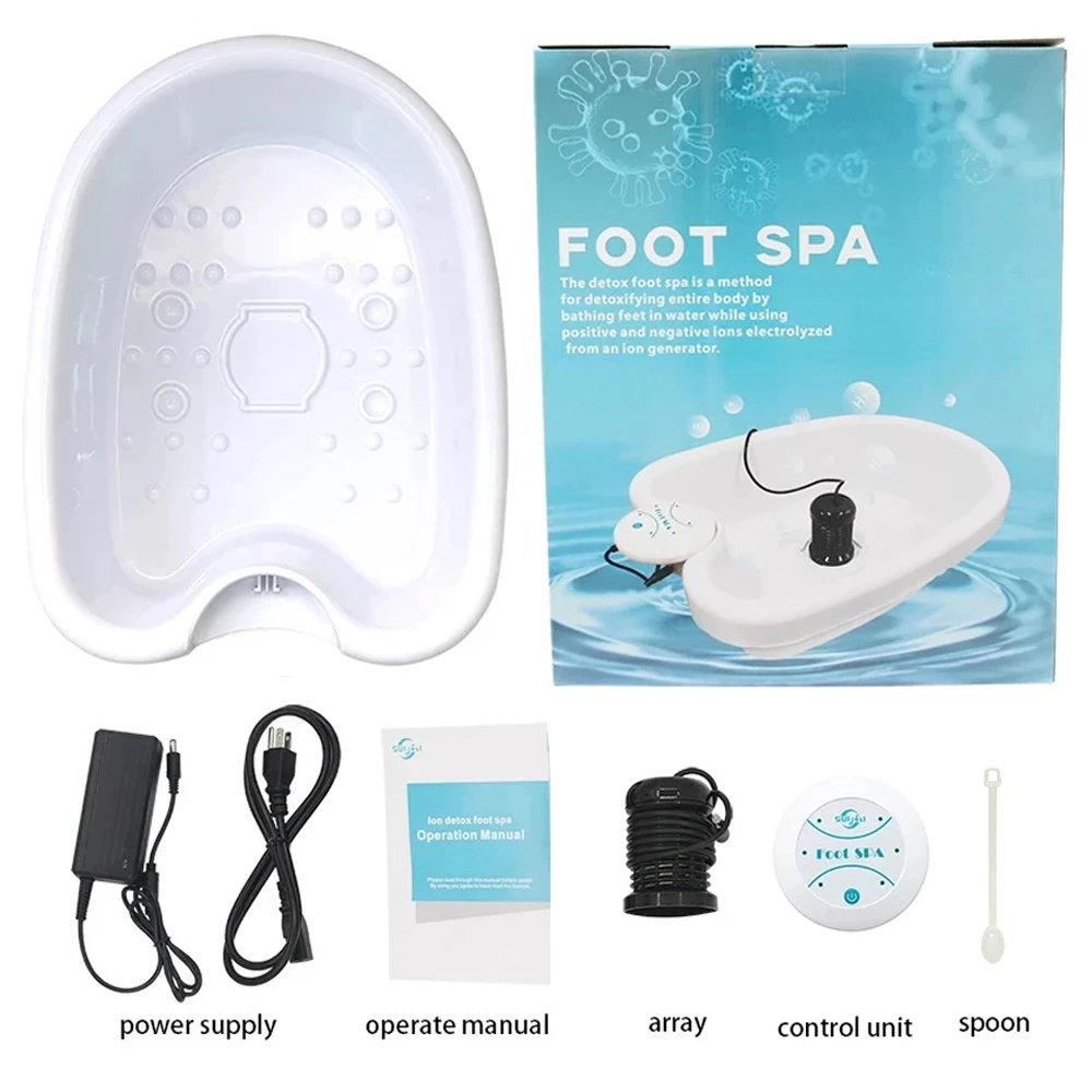 Detox Ionic Cleanse Foot Spa Bath Massager Machines Vibrating Electric Mini Pediluvio Whirlpool Care Array Aqua Health Therapy