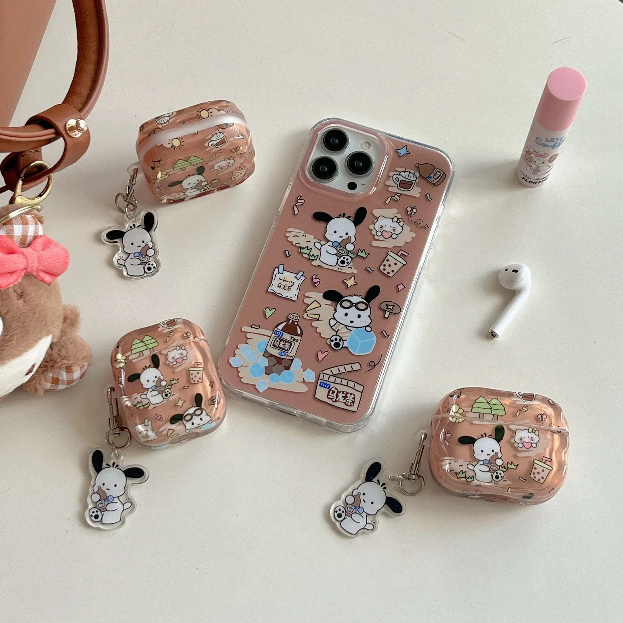 Sanrio Pochcco Custodia Per Telefono Auricolari Per Iphone Airpods Air Pods 1 2 3 11 12 13 14 15 Pro Max Cover