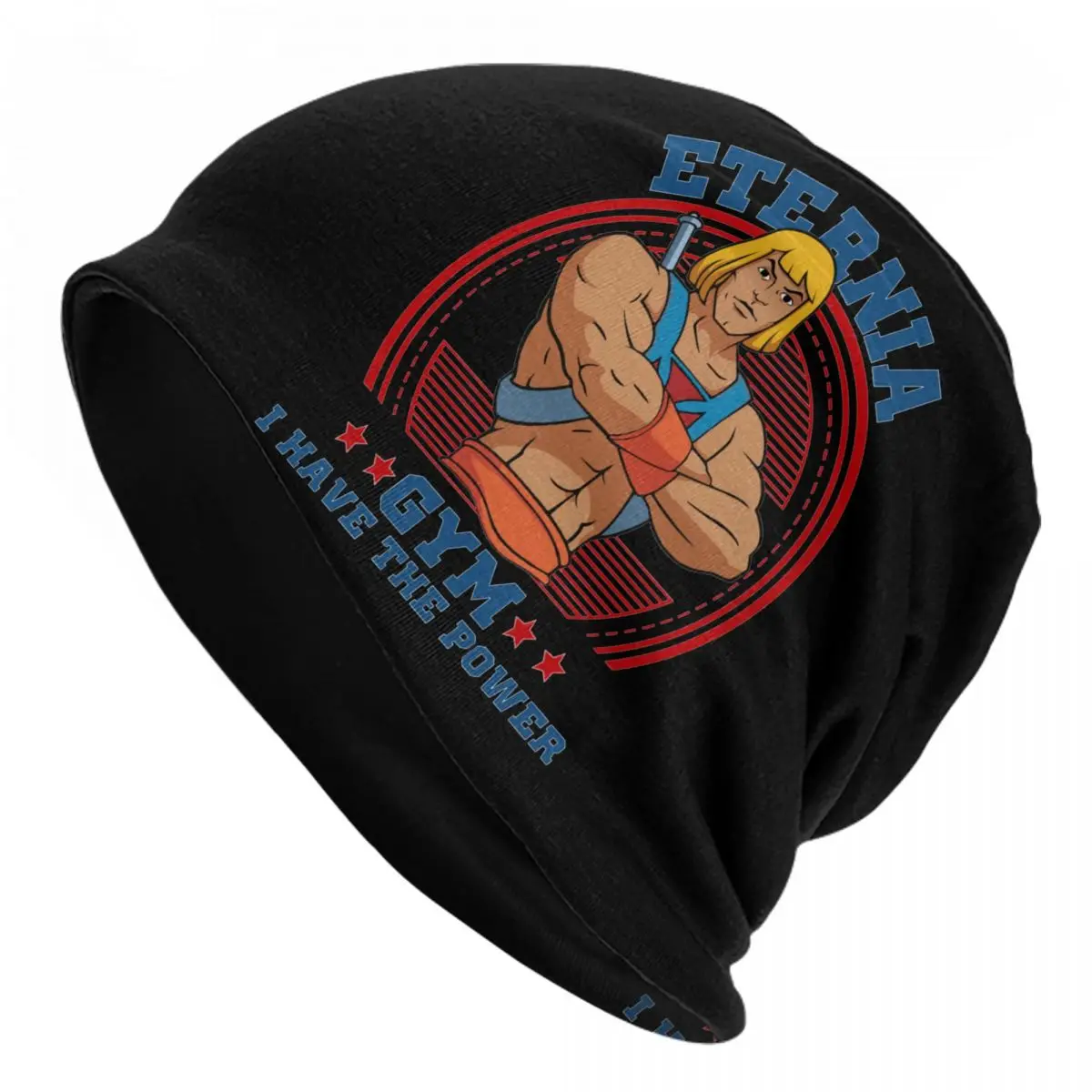 He-Man Eternia Autunno Inverno Berretti Skullies Funny Vintage Bonnet Hats Donna Uomo Vintage Warm Dual-Use Bonnet Knitting Hats