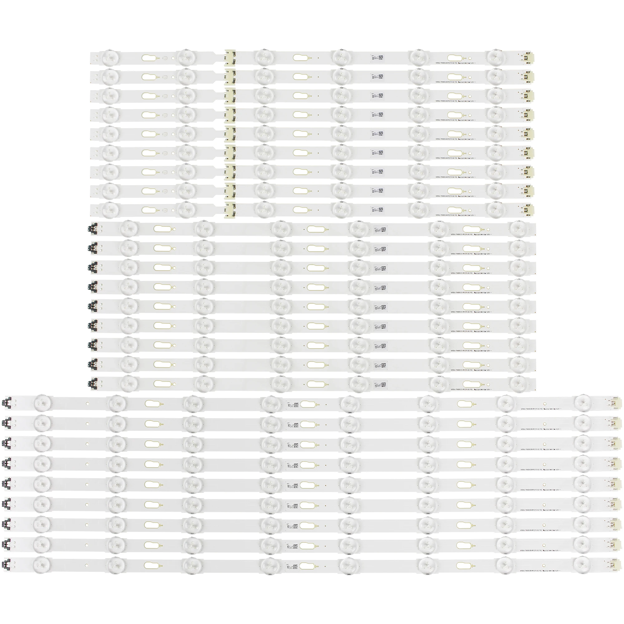 Striscia Di Retroilluminazione A Led 20 Lampada Per Samsung 78 ''Tv V5Du-780Dca-R1 780Dcb-R1 V5Du-780Dcc-R1 Bn96-34766A 34767A 34768A Cy-Wj078Fllv1H
