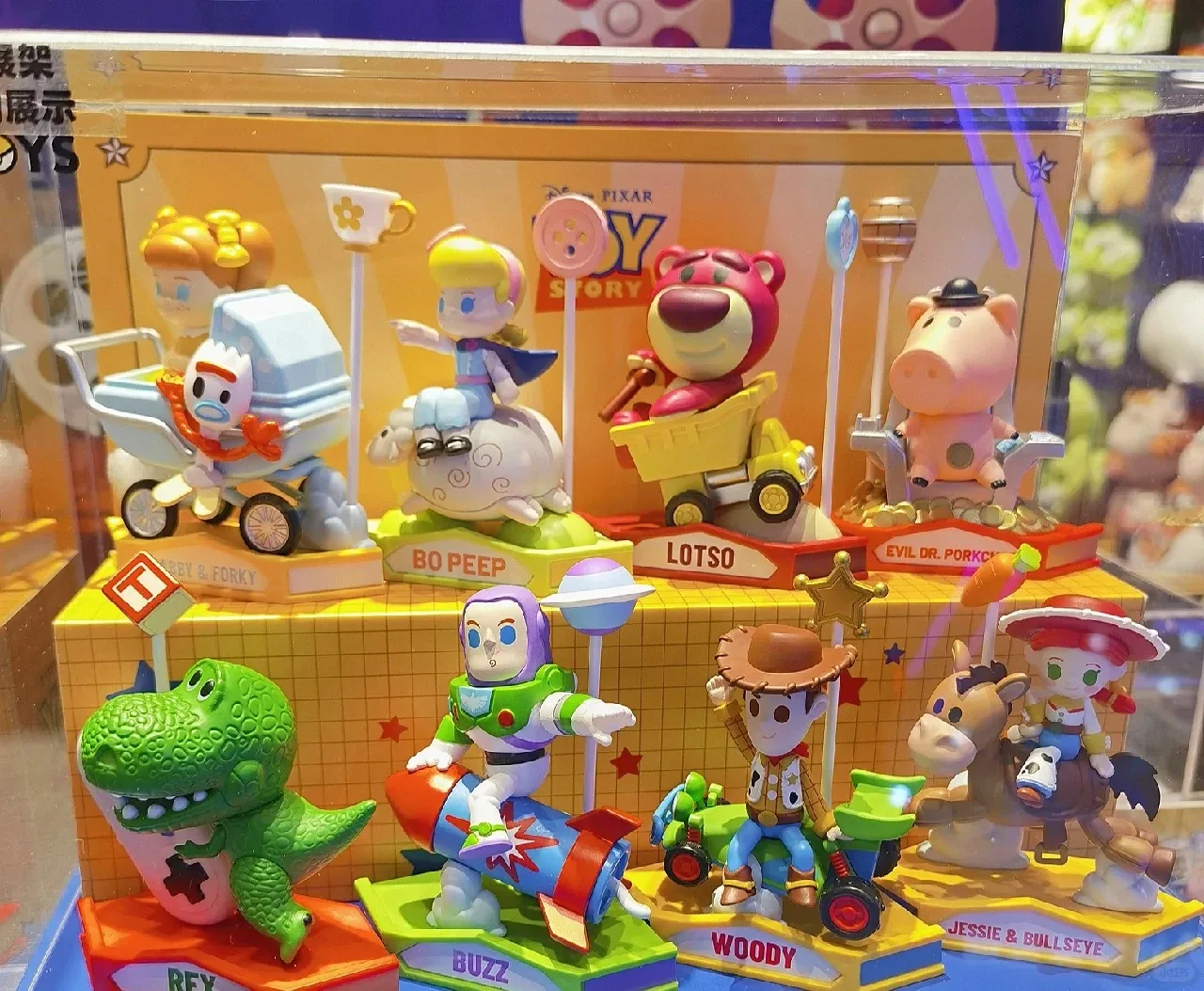 Toy Story Carousel Series Blind Box Mini Anime Figure Mystery Box Buzz Light Woody Figure Rex Collection Decorazione Giocattoli Regali