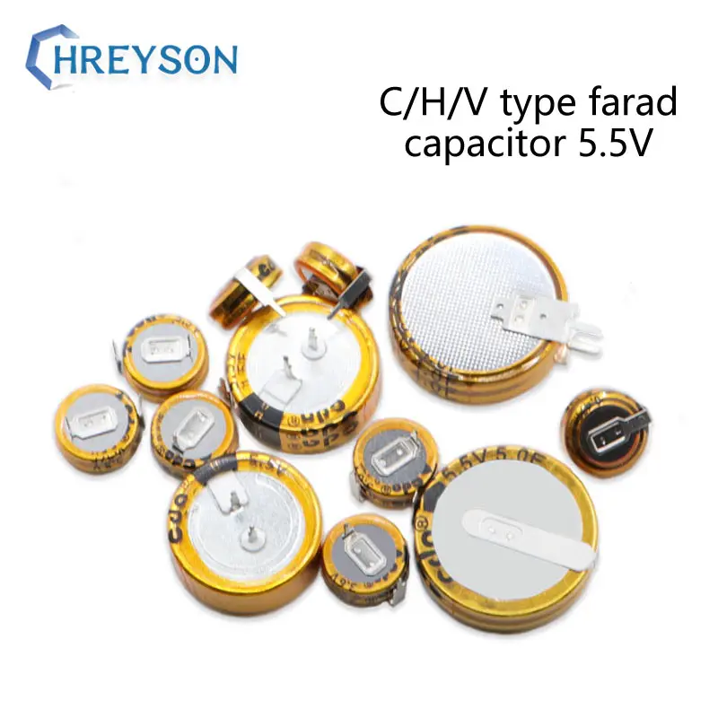 Condensatore Farad 5.5V 0.1/0.33/0.47/1.5/1.0/4.0/5.0/F Condensatore A Doppio Strato Tipo C/V/H 1 Pz