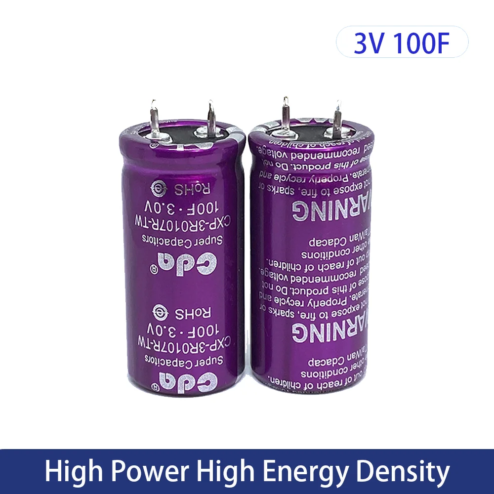 2 Pz Super Condensatori 3 V100F Farad Condensatore Ultracondensatori Taiwan Cda Supercap Supercondensatore