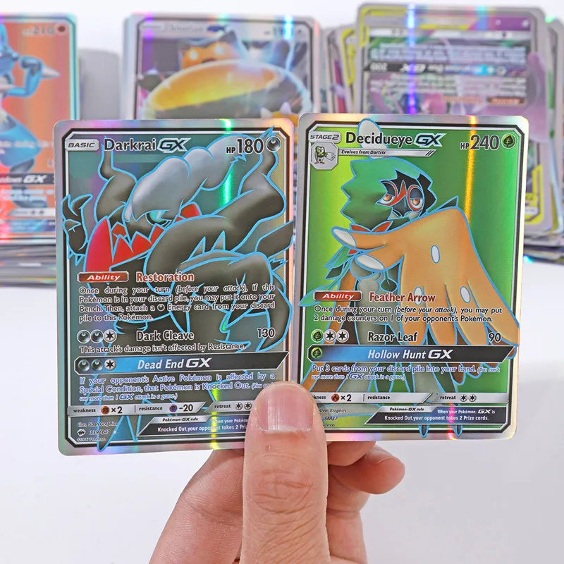 20 Pz/Set Carte Pokemon Brillanti Cartas Pokemon Game Tag Team Vmax Gx V Battle Carte Trading Bambini Collezione Giocattoli Regali