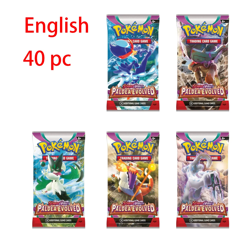 40Pc Paldea Evoved Pokemon Cards Gx Tag Team Vmax Ex Mega Energy Pokemon Card Game Carte Carte Collezionabili Carte Pokemon