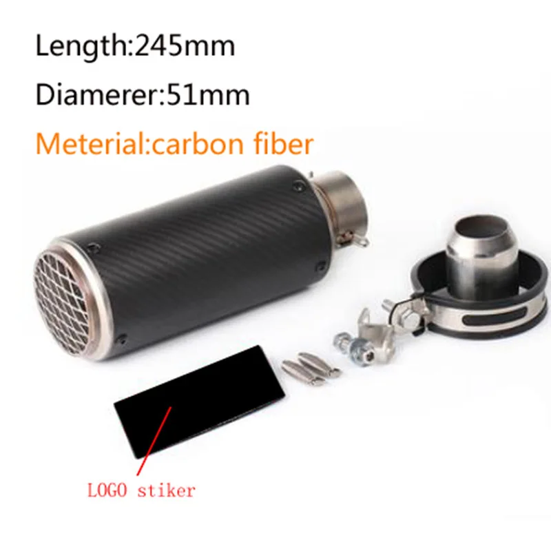 Silenziatore Moto Universale In Fibra Di Carbonio Sc Tubo Di Scarico Gp-Project Per Ninja 400 Z800 Z900 Z1000 Gsxr Mt07 Fz09 Yamaha R1 R3