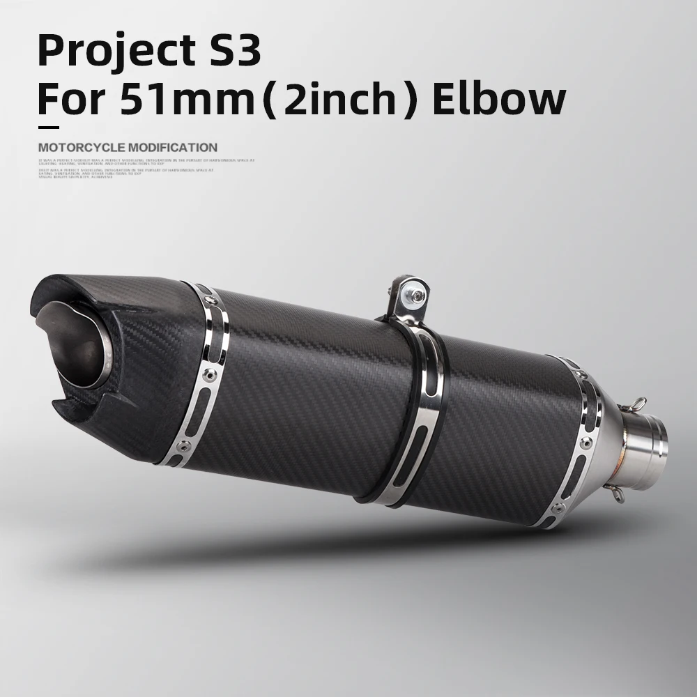 Adatto Per Silenziatore Sc Project Silenziatore In Carbonio Silenziatore Di Scarico Moto Generale 51Mm Calibro Per Z900 Ninja400 Zx6R Cbr650 R3