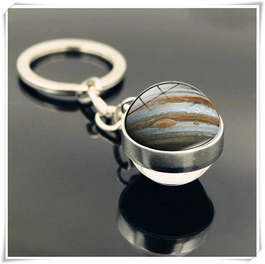 Portachiavi Per Auto Con Sfera Di Vetro Earth Sun Mars Art Picture Per Renault Vel Modus Eolab Twzy Twin-Z Twin-Run Symbol